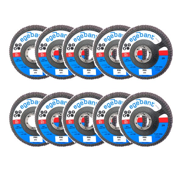 مجموعه 10 عددی سنباده فلاپ دیسک اگبانت کد ZR-P60