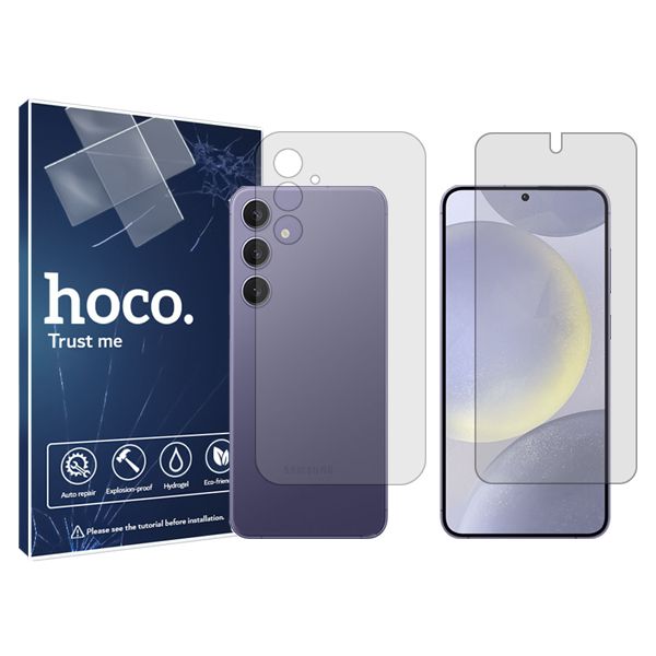محافظ صفحه نمایش شفاف هوکو مدل HyGEL مناسب برای گوشی موبایل سامسونگ  +Galaxy S 24 به همراه محافظ پشت گوشی