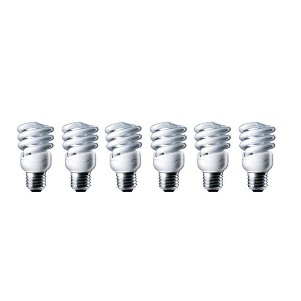 لامپ کم مصرف 12 وات مدل پیچ پایه E27 بسته 6 عددی