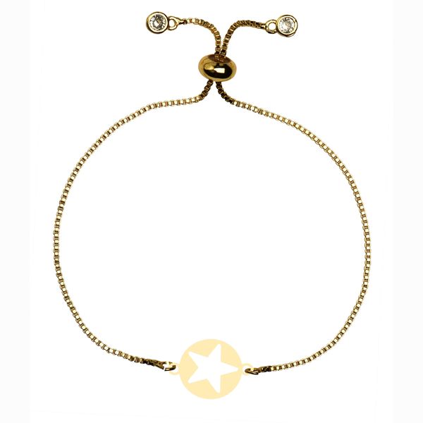 دستبند طلا 18 عیار زنانه کرابو طرح ستاره مدل Kr102187