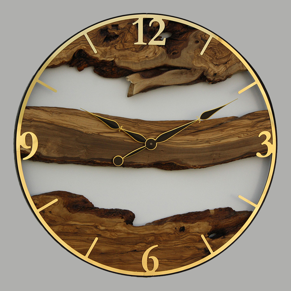 ساعت چوبی مدل روستیک کد 07