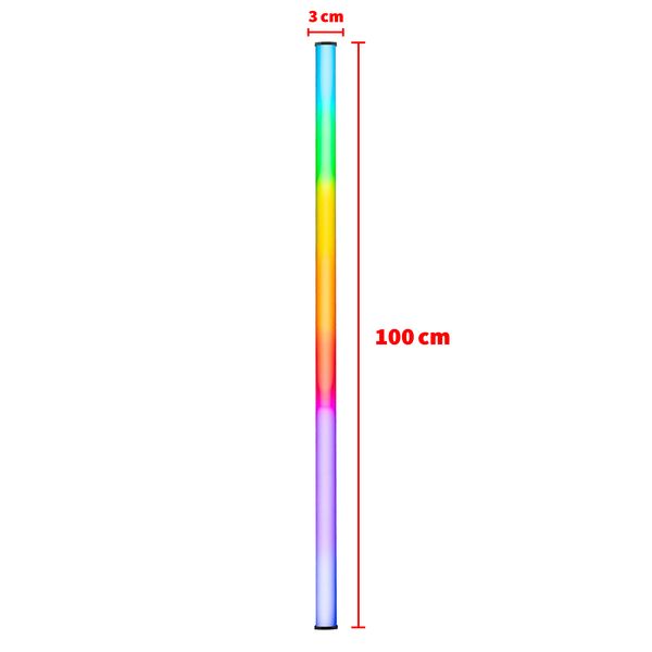 باتوم لایت مدل RGB 100 FULL COLOR X2 بسته 2 عددی