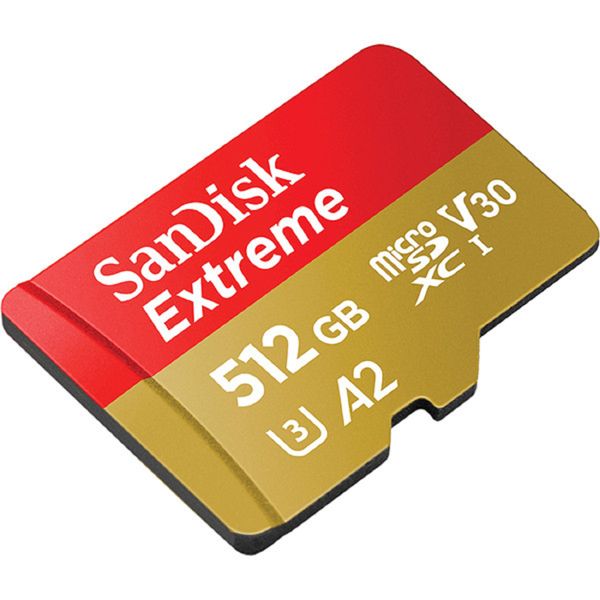 کارت حافظه microSDXC سن دیسک مدل Extreme کلاس A2 استاندارد UHS-I U3 سرعت 190MBps ظرفیت 512 گیگابایت