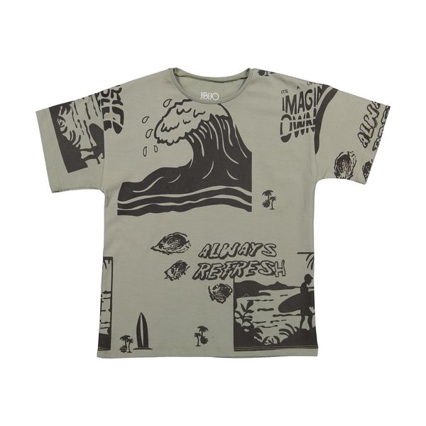 تی شرت آستین کوتاه پسرانه جی بی جو مدل 208170209-49