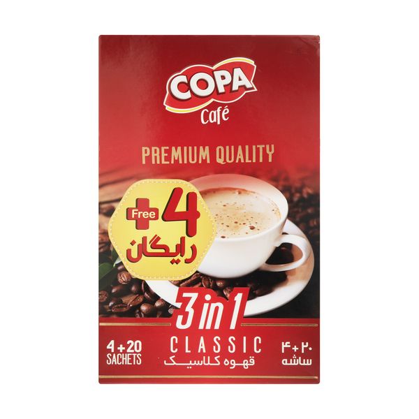 پودر قهوه فوری 1×3 کوپا - 24 ساشه 18 گرمی