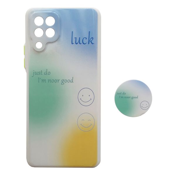 کاور طرح Luck کد S8977 مناسب برای گوشی موبایل سامسونگ Galaxy A22 4G به همراه پایه نگهدارنده