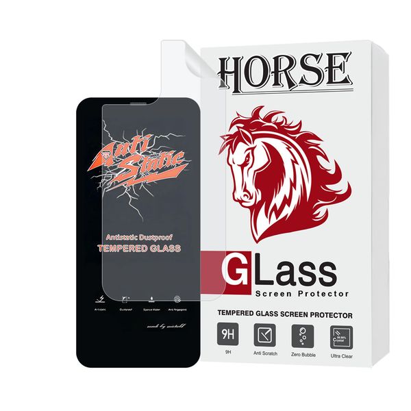 محافظ صفحه نمایش هورس مدل ANTNABKHO مناسب برای گوشی موبایل اپل iPhone12 Pro Max به همراه محافظ پشت گوشی