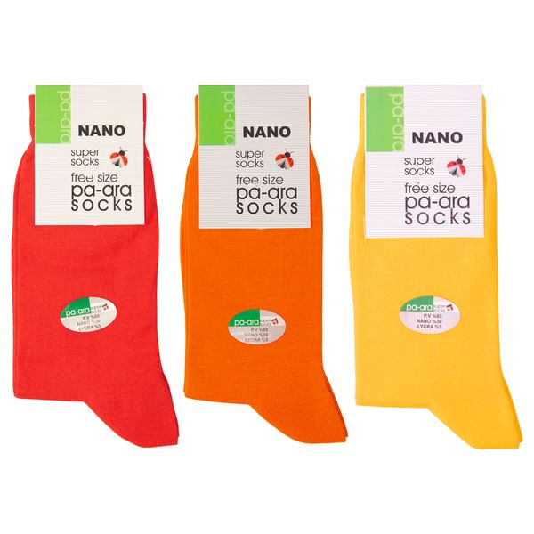 جوراب مردانه پاآرا مدل نانو 30 کد 1022 مجموعه 3 عددی