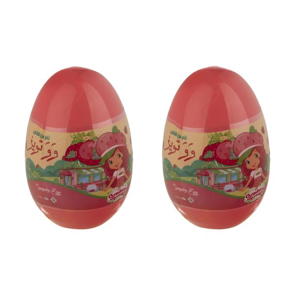 اسباب بازی شانسی وو تویز طرح تخم مرغی مدل Twin Strawberry مجموعه 2 عددی