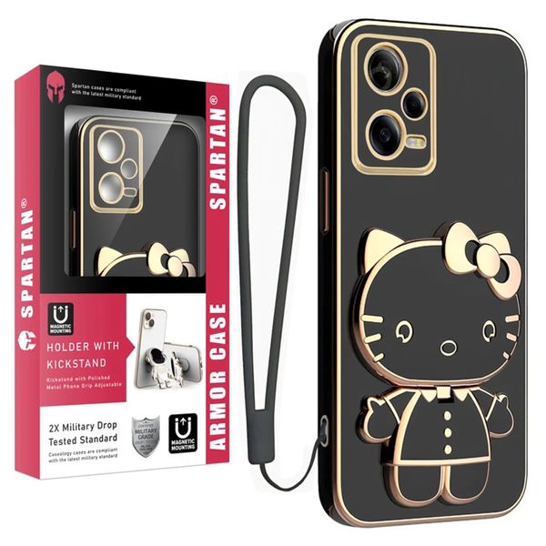  کاور اسپارتان مدل Kitty مناسب برای گوشی موبایل شیائومی Redmi Note 12 Pro 5G به همراه بند
