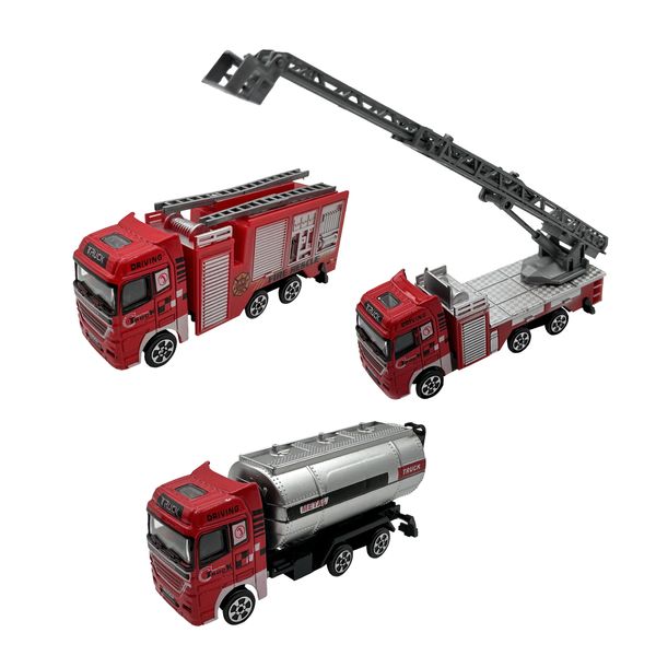 ماشین بازی طرح آتشنشانی مدل 66-A27 بسته 3 عددی