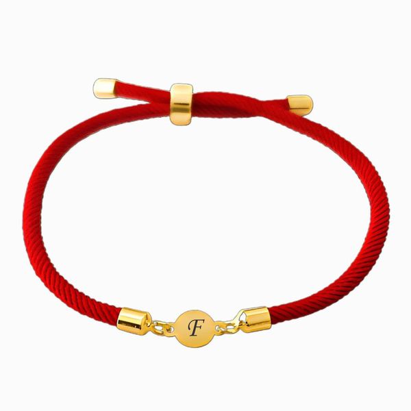 دستبند طلا 18 عیار زنانه لیردا مدل حرف F