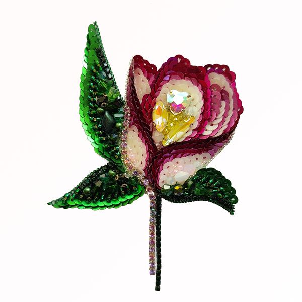 گل سینه دست ساز زنانه مدل گل لاله