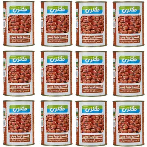 کنسرو لوبیا چیتی در سس گوجه فرنگی مکنزی  -380 گرم بسته 12 عددی