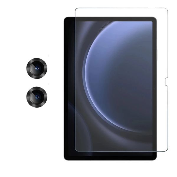 محافظ صفحه نمایش مدل Redmi مناسب برای تبلت سامسونگ Galaxy Tab S9 FE Plus به همراه محافظ لنز دوربین
