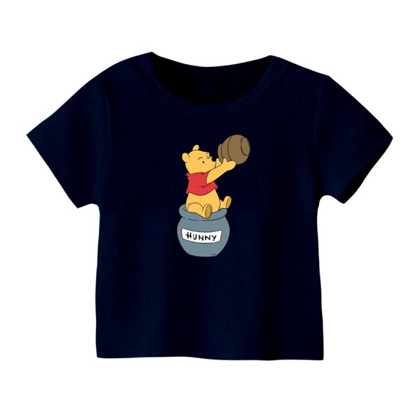 تی شرت آستین کوتاه بچگانه مدل پو کد ۱۷ رنگ سورمه ای