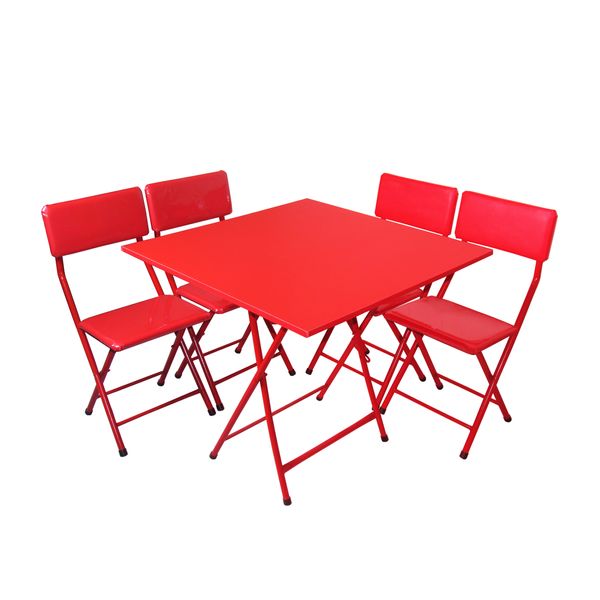 میز و صندلی ناهارخوری 4 نفره میزیمو مدل تاشو کد 5357