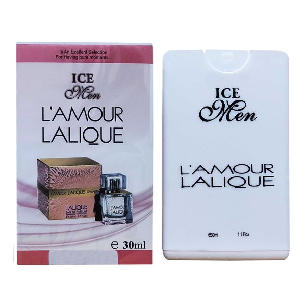 عطر جیبی مردانه آیس من مدل Lalique Lamour حجم 30 میلی لیتر