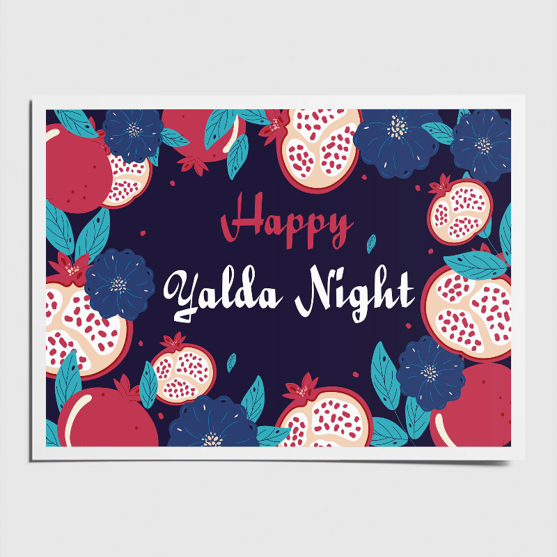 کارت پستال مدل تبریک شب یلدا کد 01 بسته 20 عددی 