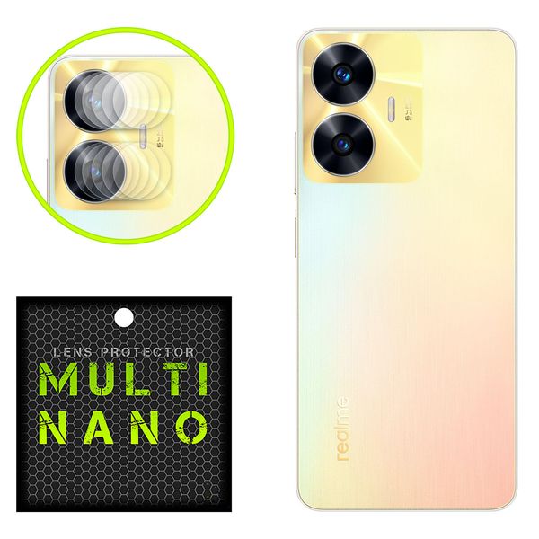 محافظ لنز دوربین مولتی نانو مدل X-L5N مناسب برای گوشی موبایل ریلمی C55 بسته پنج عددی