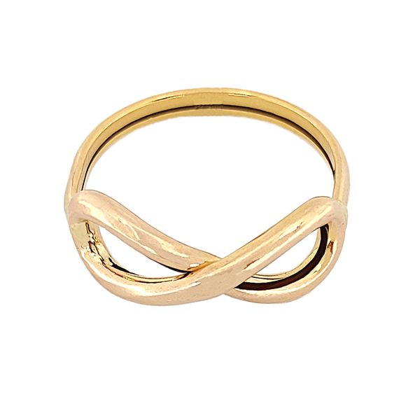 انگشتر طلا 18 عیار زنانه طلا و جواهرسازی افرا مدل بی نهایت ۰۸۷۰۷۶