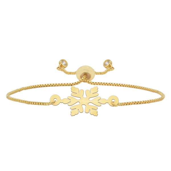 دستبند طلا 18 عیار زنانه شمیم گلد گالری مدل برف