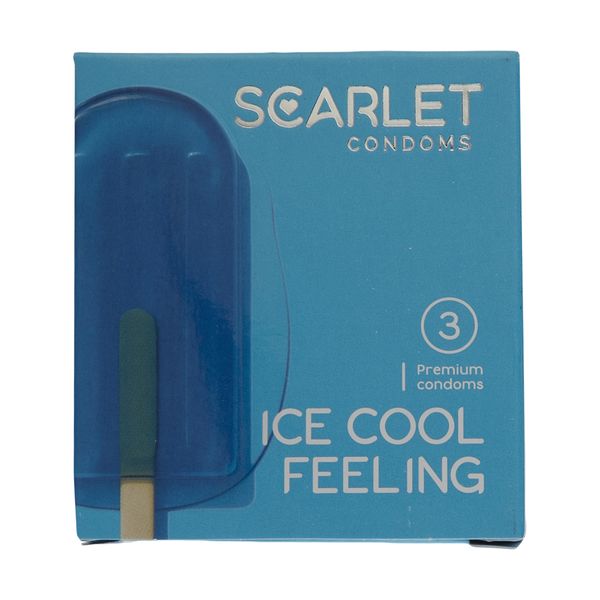 کاندوم اسکارلت مدل ICE COOL FEELING بسته 3 عددی 