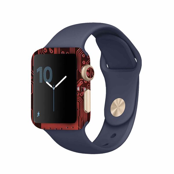 برچسب ماهوت طرح Red_Printed_Circuit_Board مناسب برای اپل واچ Watch 2 42mm