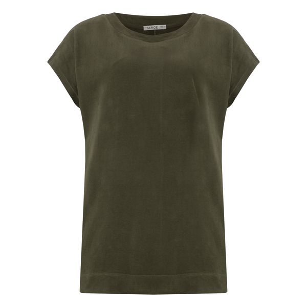 تی شرت آستین کوتاه زنانه سرژه مدل 203484 رنگ سبز