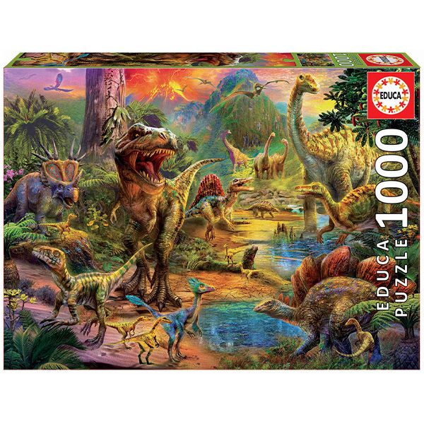 پازل 1000 تکه ادوکا مدل سرزمین دایناسورها