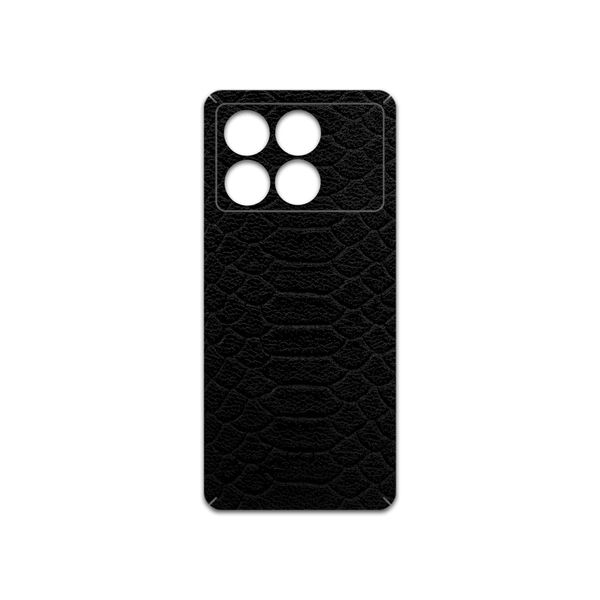 برچسب پوششی ماهوت مدل Black-Snake-Leather مناسب برای گوشی موبایل شیائومی Poco X6 Pro