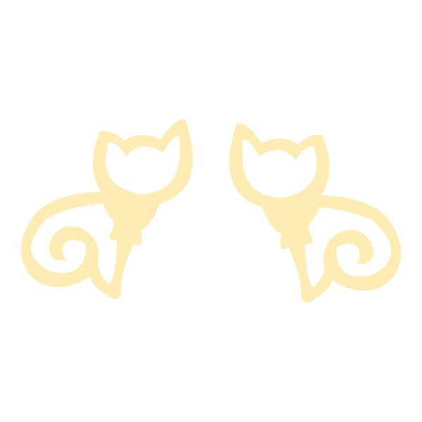 گوشواره طلا 18 عیار زنانه کرابو طرح گربه مدل Kr5225