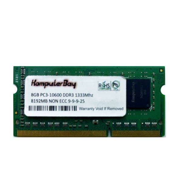 رم لپ تاپ DDR3L تک کاناله 1333 مگاهرتز CL9 کامپیوتربای مدل 10600 ظرفیت 8 گیگابایت