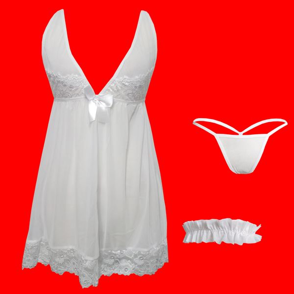 لباس خواب زنانه شیک فام مدل SKitty02 رنگ سفید