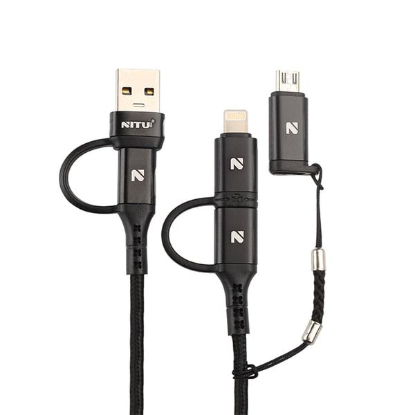 کابل تبدیل USB به microUSB / لایتنینگ / USB-C نیتو مدل UC062 طول 1 متر 