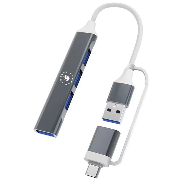 هاب 4 پورت USB-C اکی یس مدل 2IN1 TYPEC700