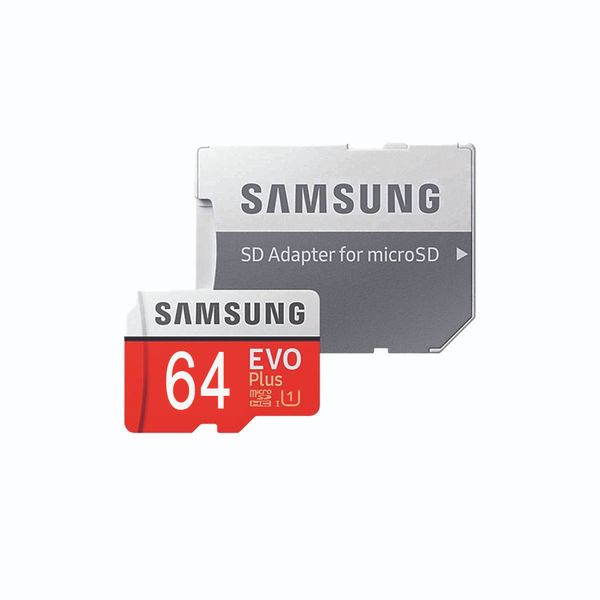 کارت حافظه microSDXC سامسونگ مدل EVO Plus کلاس 10 استاندارد UHS-I U1 سرعت 80MBps ظرفیت 64 گیگابایت به همراه آداپتور SD