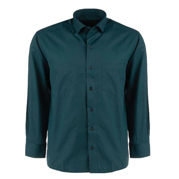 پیراهن آستین بلند مردانه مدل کلاسیک کد SA01 رنگ سبز دودی