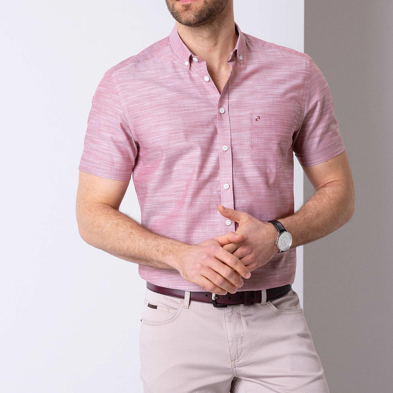 پیراهن آستین کوتاه مردانه پیر کاردین مدل BO10233