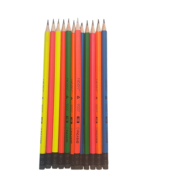 مداد پیکاسو مدل 9007 به همراه پاکن و تراش مجموعه 6 عددی 