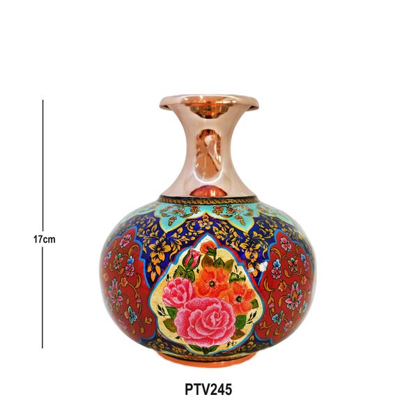   گلدان مسی آقاجانی مدل مس و تشعیر کد PTV245