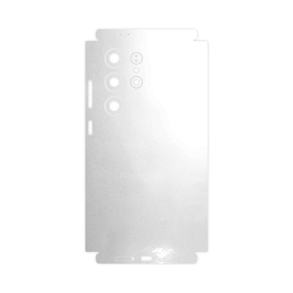 برچسب پوششی ماهوت مدل Metallic-White-FullSkin مناسب برای گوشی موبایل سامسونگ Galaxy S24 Ultra