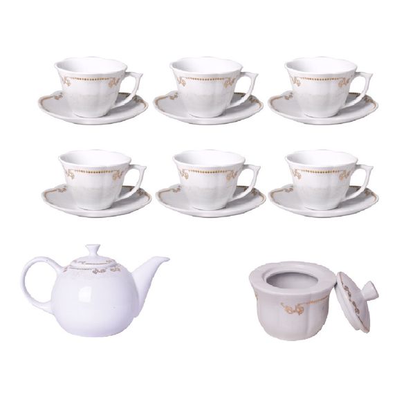 سرویس چای خوری 16 پارچه مقصود مدل نیلوفری داتیس کد 163