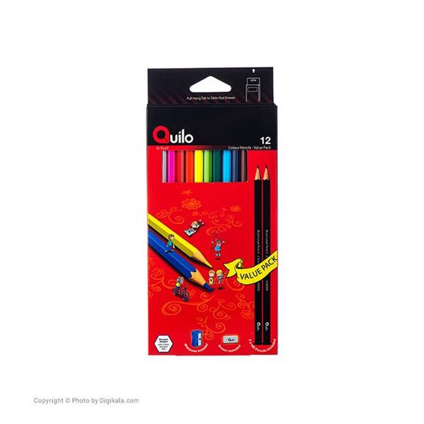 مداد رنگی 12 رنگ کوییلو مدل Value Pack