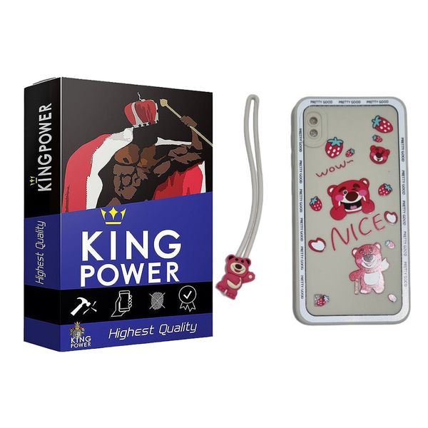 کاور کینگ پاور مدل Bear  مناسب برای گوشی موبایل سامسونگ Galaxy A10 به همراه بند آویز