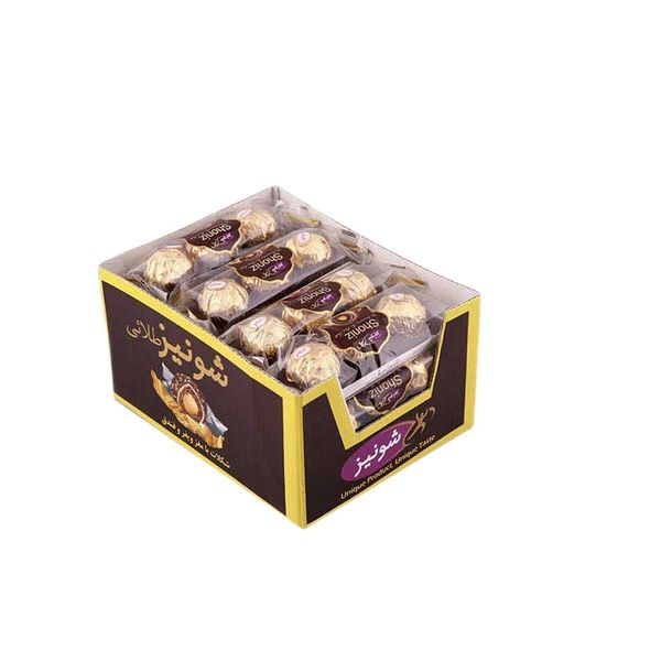 شکلات مغزدار شونیز طلایی - 550 گرم بسته 36 عددی