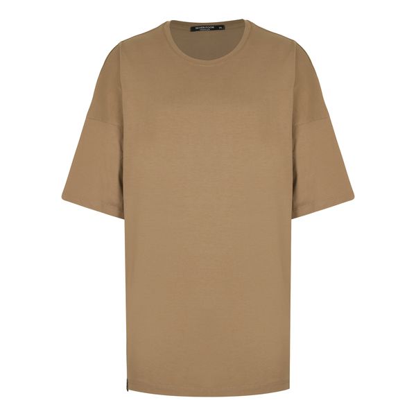 تی شرت آستین کوتاه مردانه سون پون مدل M344 رنگ قهوه ای