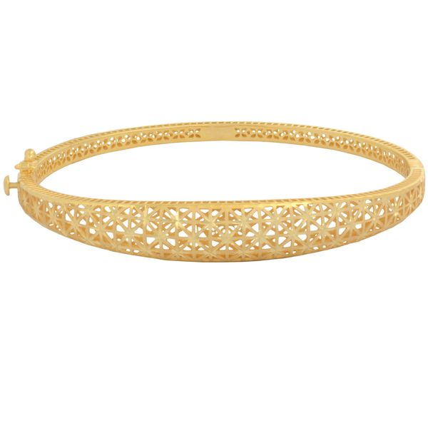 دستبند النگویی طلا 18 عیار زنانه طلای مستجابی مدل آوا کد 2602