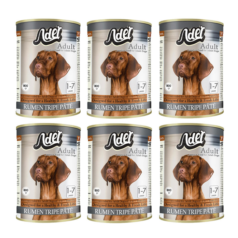 کنسرو غذای سگ ادل مدل Tripe وزن 800 گرم بسته 6 عددی