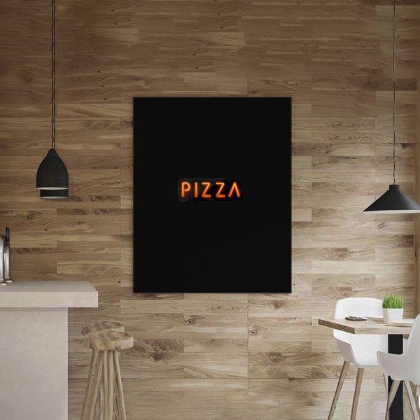چراغ دیواری نئون دیزاین مدل Pizza-Text-BL_ORG